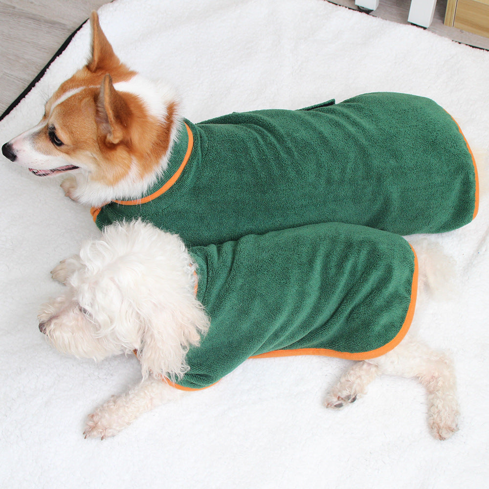 Peignoir absorbant pour chien