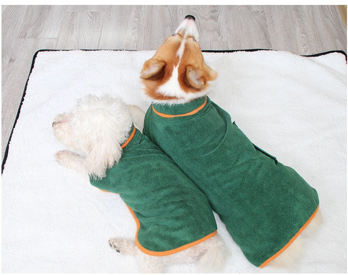 Peignoir absorbant pour chien