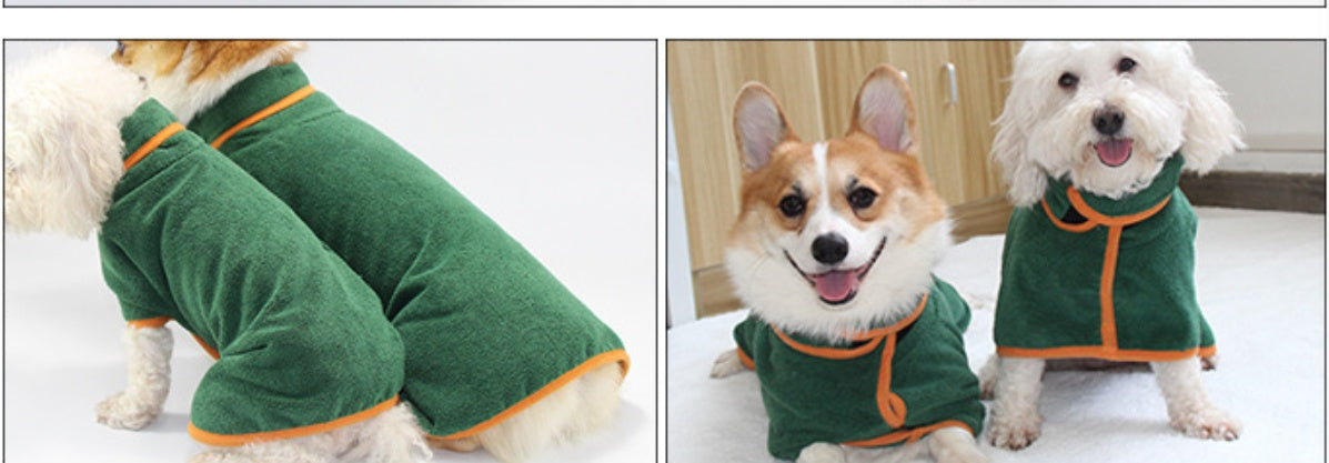Peignoir absorbant pour chien