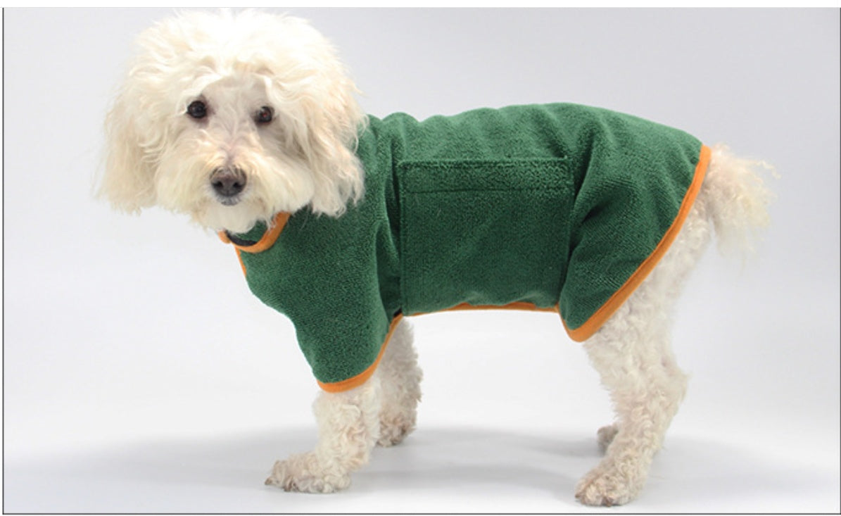 Peignoir absorbant pour chien